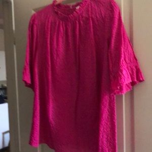 Loft eyelet blouse fuchsia pink size16